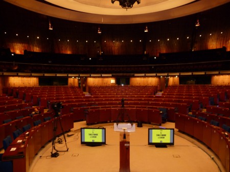 Le très bel hémicycle du Conseil de l'Europe